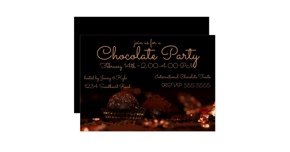 Chocolate Dessert Party Invitation