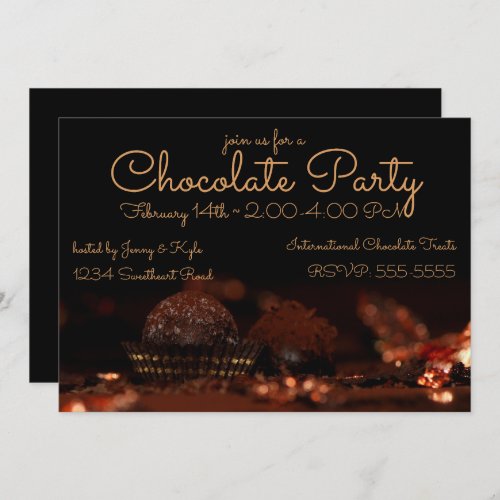 Chocolate Dessert Party Invitation