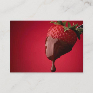 Chocolate Dipped Strawberry Business Card