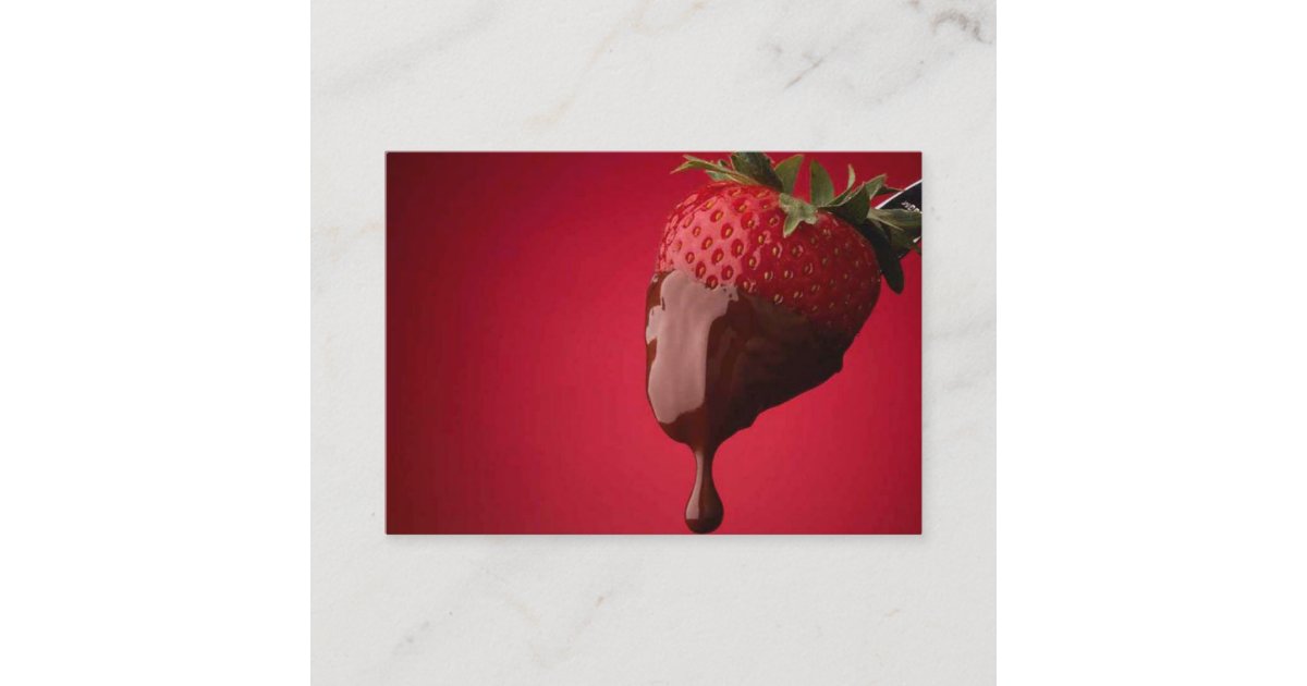 Chocolate Dipped Strawberry Business Card