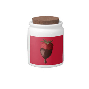 Chocolate Dipped Strawberry Jar