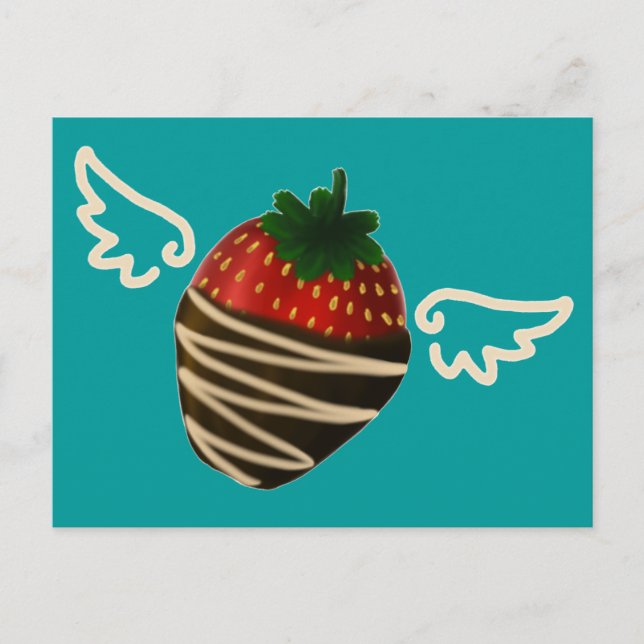 Chocolate Dipped Strawberry Magic Postcard (Front)