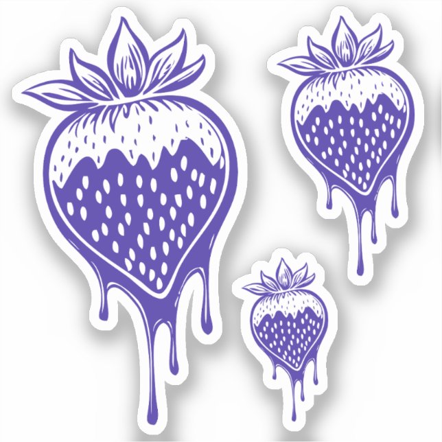 chocolate dipped strawberry sticker (Front)