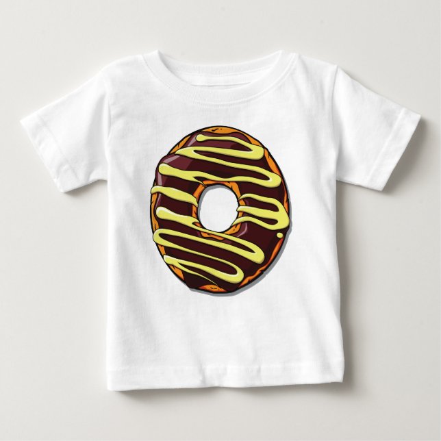 Chocolate Donut, Doughnut, Frosting, Glaze, Icing Baby T-Shirt (Front)