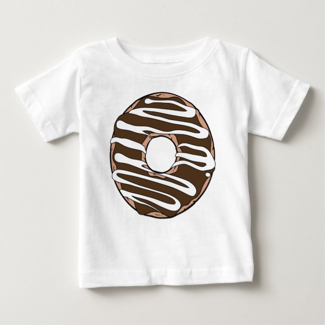 Chocolate Donut, Doughnut, Icing, Frosting, Glaze Baby T-Shirt (Front)