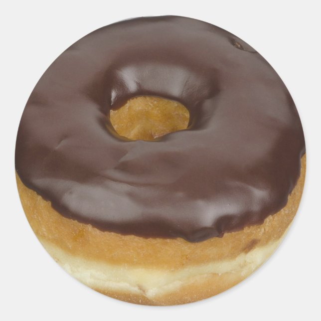 Chocolate Donut Foodie Dessert Stickers (Front)