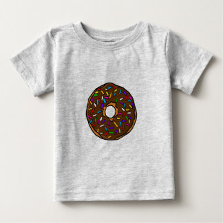 Chocolate Donut Rainbow Colorful Sprinkles Art Yum Baby T-Shirt