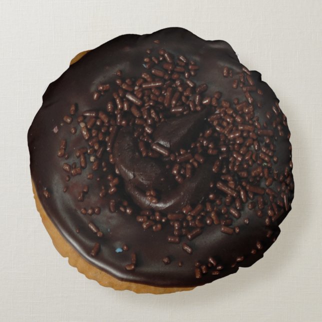 Chocolate donut with chocolate sprinkles pillow (Back)