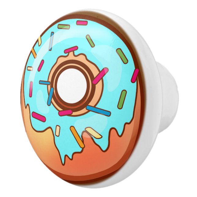 Chocolate Donut with Sprinkles Ceramic Knob (Right)