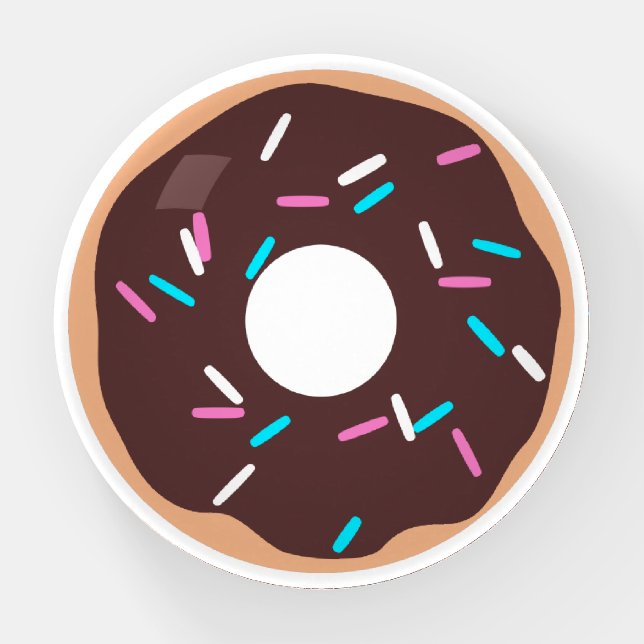 Chocolate Donut with Sprinkles Paperweight (Front)