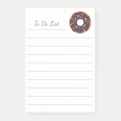 Chocolate Donut with Sprinkles Post_it Notes