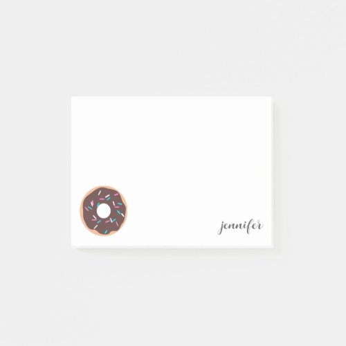 Chocolate Donut with Sprinkles Post_it Notes