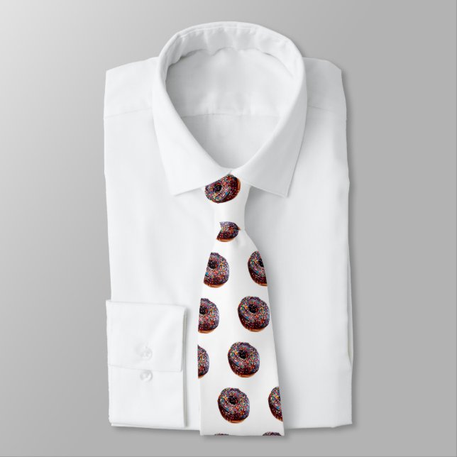 Chocolate Donut With Sprinkles, Tie (Tied)