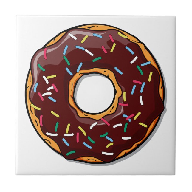 Chocolate Donut with Sprinkles Tile (Front)