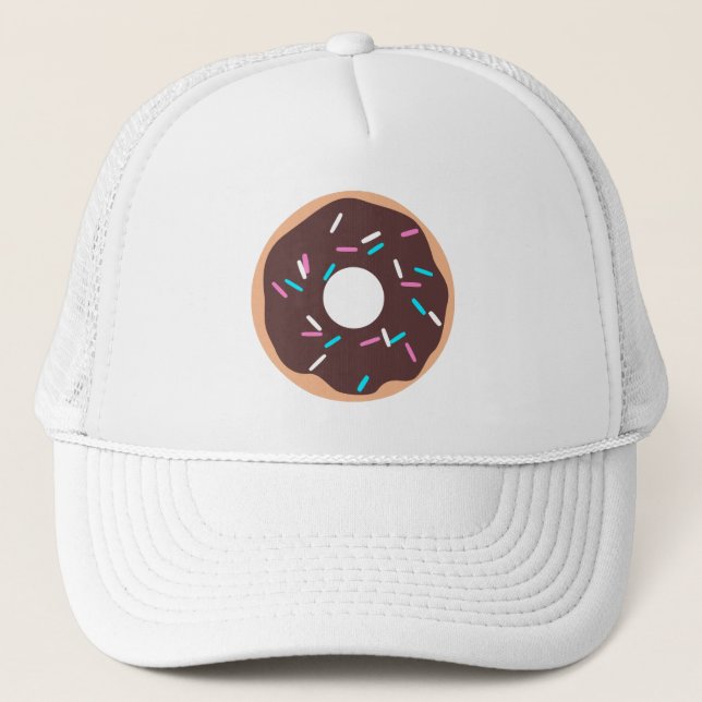 Chocolate Donut with Sprinkles Trucker Hat (Front)