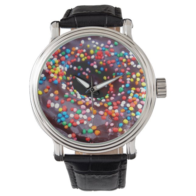 Chocolate Donut With Sprinkles, Watch (Front)