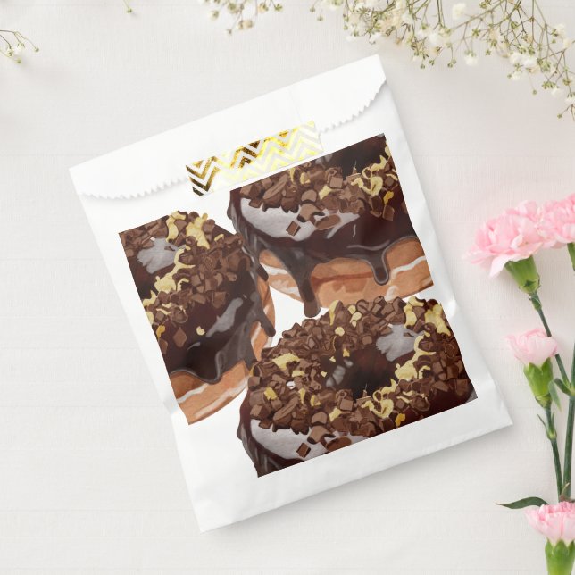 Chocolate donuts are delicious. favor bag (Sealed)