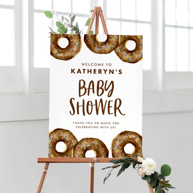 Chocolate Donuts Baby Shower Welcome Poster (Creator Uploaded)