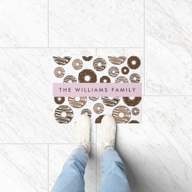 Chocolate Donuts, Caramel Donuts, Icing, Your Name Doormat (Indoor)