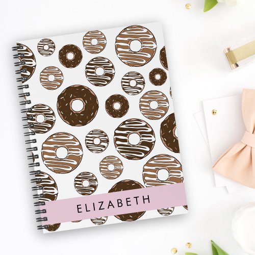 Chocolate Donuts Caramel Donuts Icing Your Name Notebook