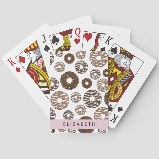 Chocolate Donuts, Caramel Donuts, Icing, Your Name Poker Cards (Back)