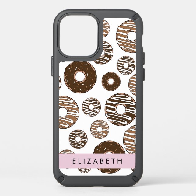 Chocolate Donuts, Caramel Donuts, Icing, Your Name Speck iPhone 12 Case (Front)