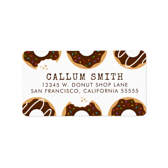 Chocolate Donuts Label Zazzle