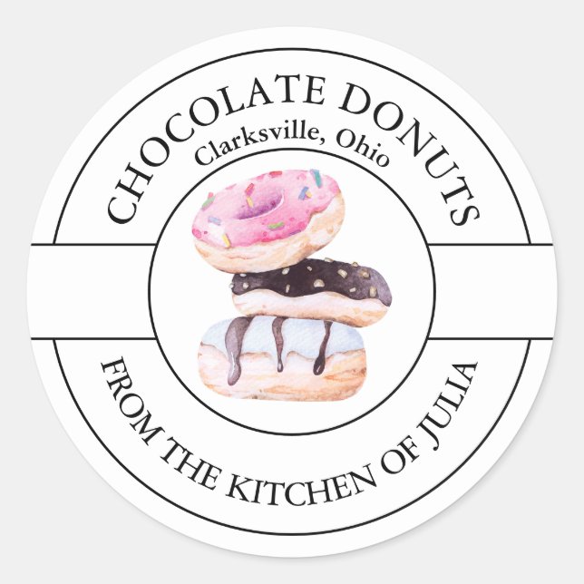 Chocolate Donuts Label (Front)