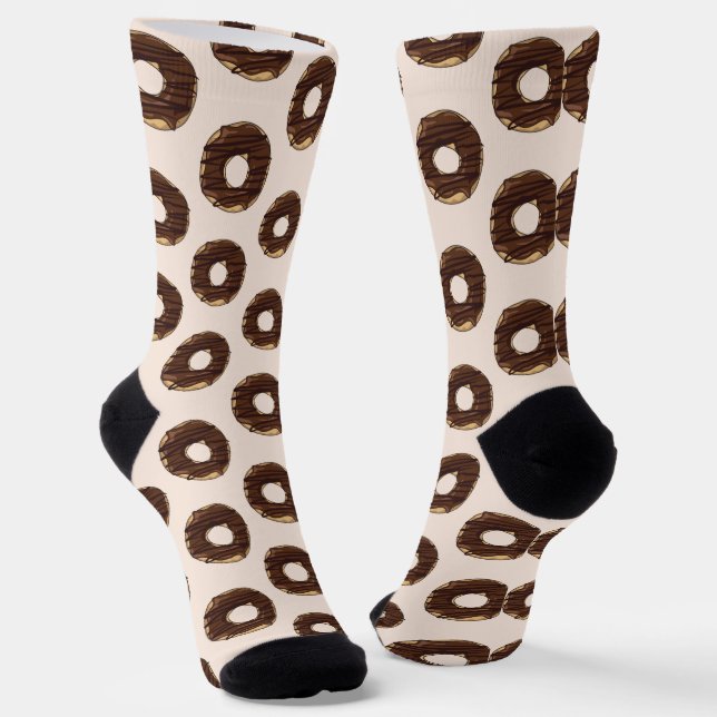 Chocolate Donuts Socks (Angled)