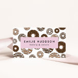 Chocolate Donuts, Sweets, Cake Shop, Pastry Shop Business Card at Zazzle