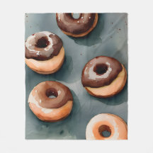 Chocolate Donuts Watercolor