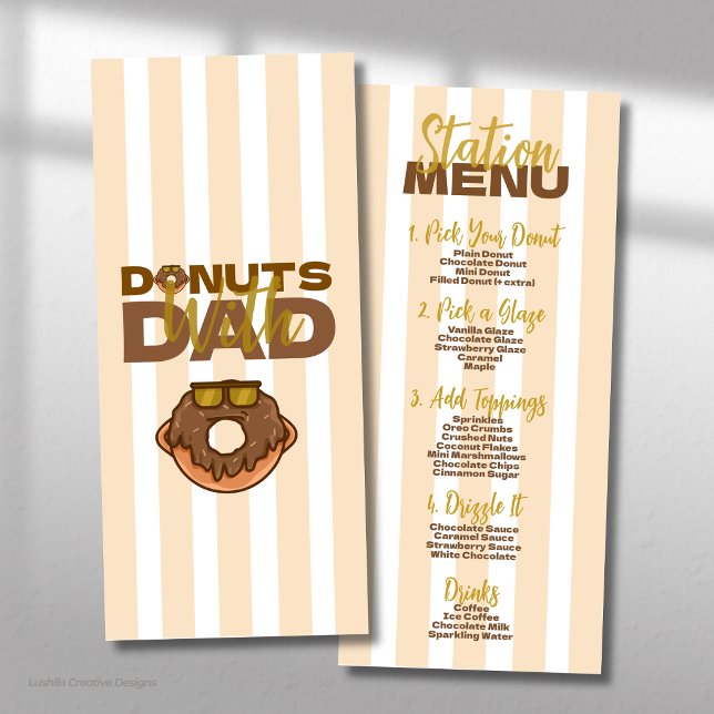 Chocolate Donuts With Dad Father's Day Celebration Menu (Creator Uploaded)