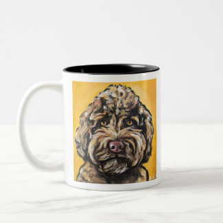 Chocolate Doodle Two-Tone Coffee Mug