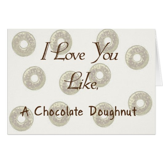 Chocolate Doughnut Cards (Front Horizontal)