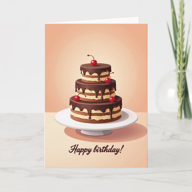Chocolate Drip Birthday Card (Front)