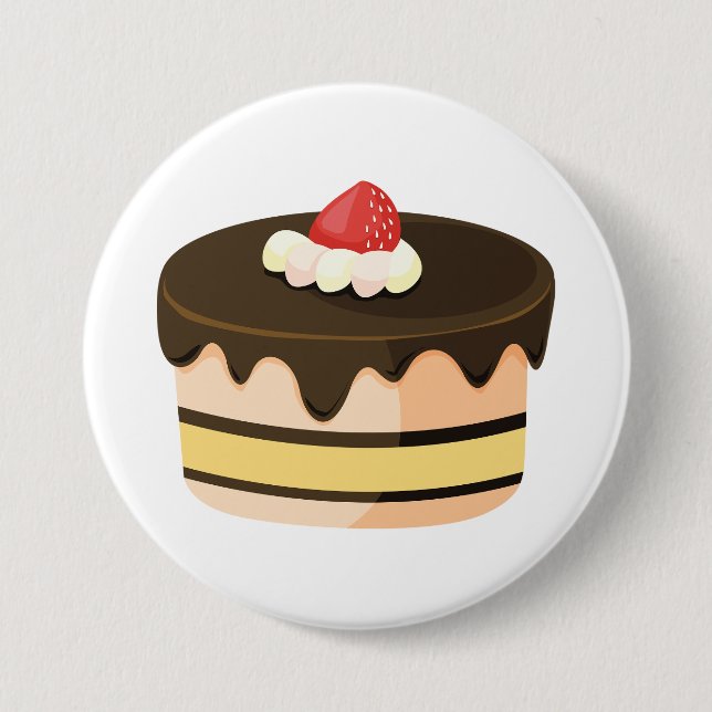 Chocolate Drip Cake with Strawberry Button (Front)