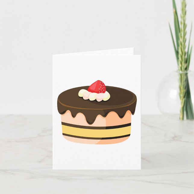 Chocolate Drip Cake with Strawberry Card (Creator Uploaded)