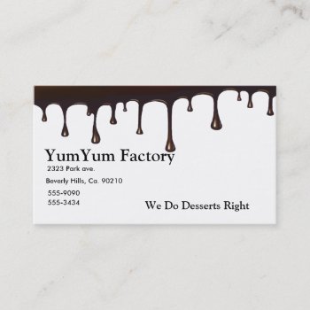 Chocolate Drip Melt Business Card by StarStruckDezigns at Zazzle