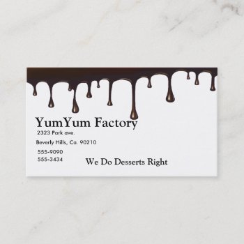 Chocolate Drip Set Business Card by StarStruckDezigns at Zazzle