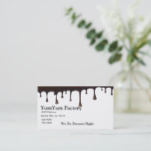 Chocolate Drip Set Business Card (Standing Front)