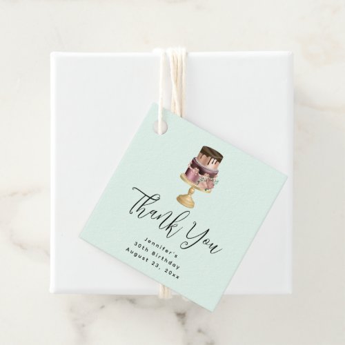 Chocolate Drips and Rose Gold Luxury Cake Favor Tags