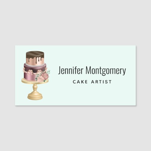 Chocolate Drips and Rose Gold Luxury Cake Name Tag
