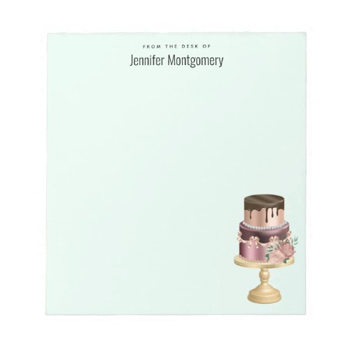 Chocolate Drips and Rose Gold Luxury Cake Notepad
