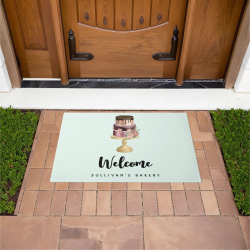 Chocolate Drips and Rose Gold Luxury Cake Welcome Doormat