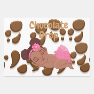 Chocolate Drop Baby Shower Wrapping Paper Sheets