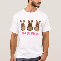 Chocolate Easter Bunny Custom Kids Tee Shirt