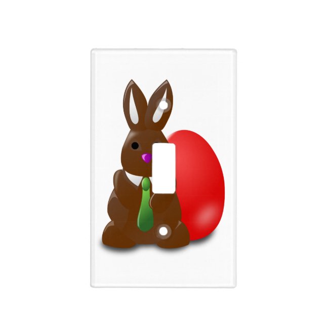 Chocolate Easter Bunny Light Switch Cover (Front)