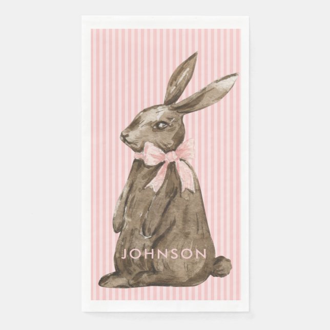 Chocolate Easter Bunny Paper Guest Towels (Front)