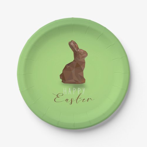Chocolate Easter Bunny Paper Plates