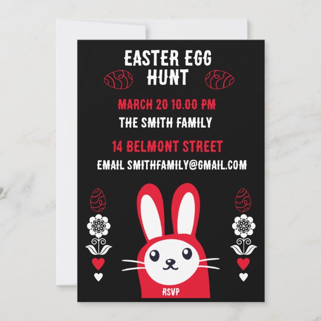 Chocolate Easter Egg Hunt Holiday Card (Front)